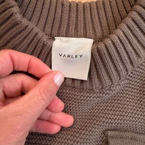 Varley Women's Taupe/Brown Crew Neck Sweater